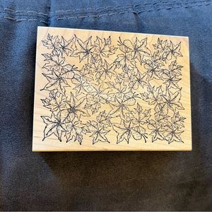 Leaf collage stamp. Approx 5 1/2”x 4”